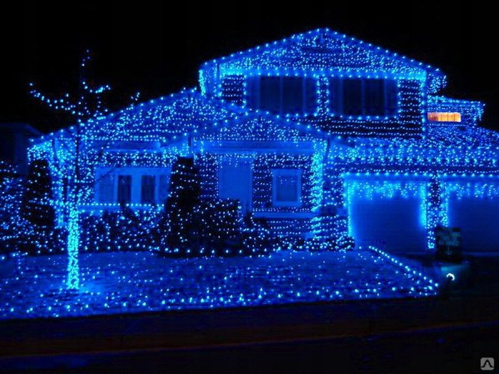 SOPLE FLASH 500 LED ZEWNĘTRZNE CHOINKOWE lampki NIEBIESKIE z Flashem