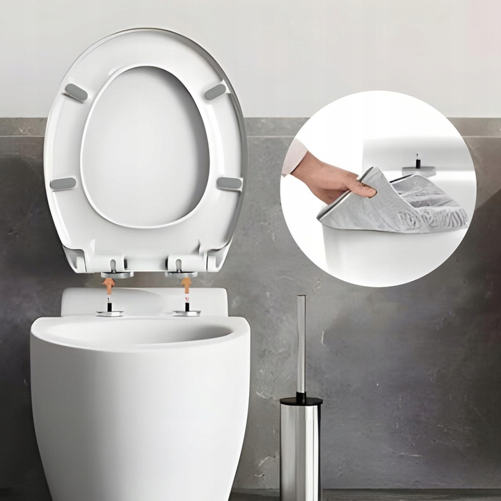 DESKA WC SEDESOWA WOLNOOPADAJĄCA TWARDY DUROPLAST do sedesu KOŁO JAKOŚĆ