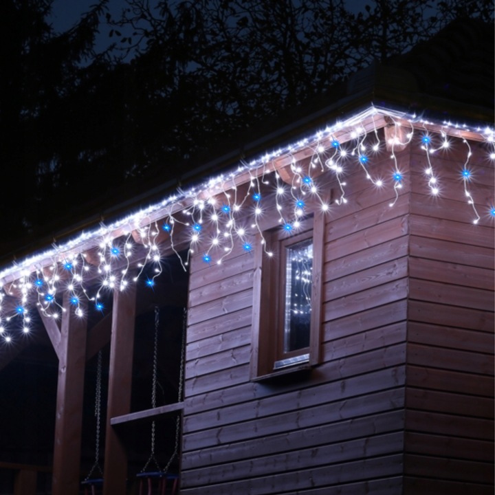 LAMPKI ZEWNĘTRZNE SOPLE LED 500 18M ŚWIATEŁKA ŚWIĄTECZNE CHOINKOWE+ FLASH