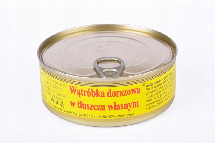 WĄTRÓBKA DORSZOWA W TŁUSZCZU WŁASNYM 240G x5 SZTUK