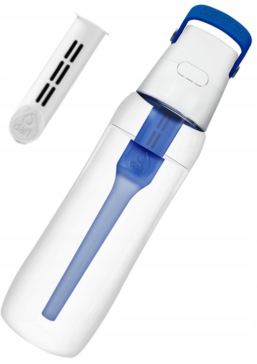 Zestaw silikonowa szczoteczka do mycia + Butelka Dafi Solid 0,7 niebieska