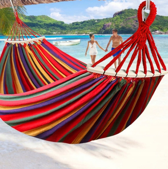 HAMAK OGRODOWY 2 OSOBOWY BRAZYLIJSKI XXL MOCNY HUŚTAWKA PAŁĄK DUŻY + TORBA