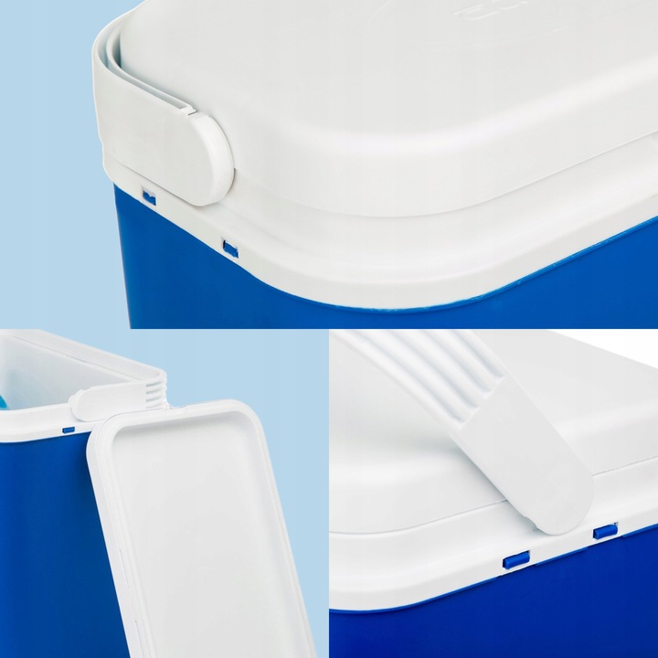 CHŁODZIARKA LODÓWKA 18L od KAMAI: NIEBIESKA, WZMOCNIONA RĄCZKA, made in EU