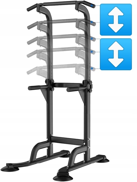 Poręcze do ćwiczeń dipów drążek do podciągania regulowany 187-227 cm