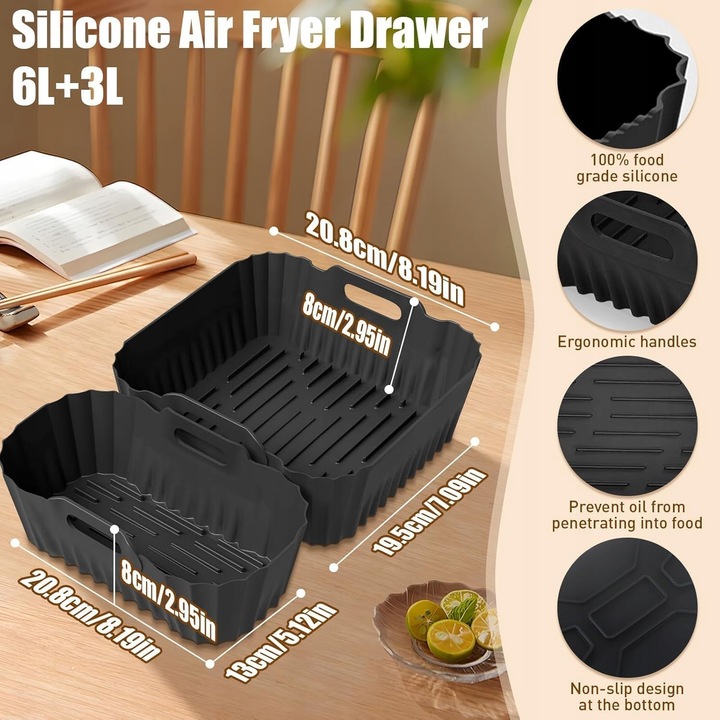 XL ZESTAW AKCESORIÓW DO FRYTKOWNICY AIR FRYER PHILIPS 3000/5000 – 19 CZĘŚCI