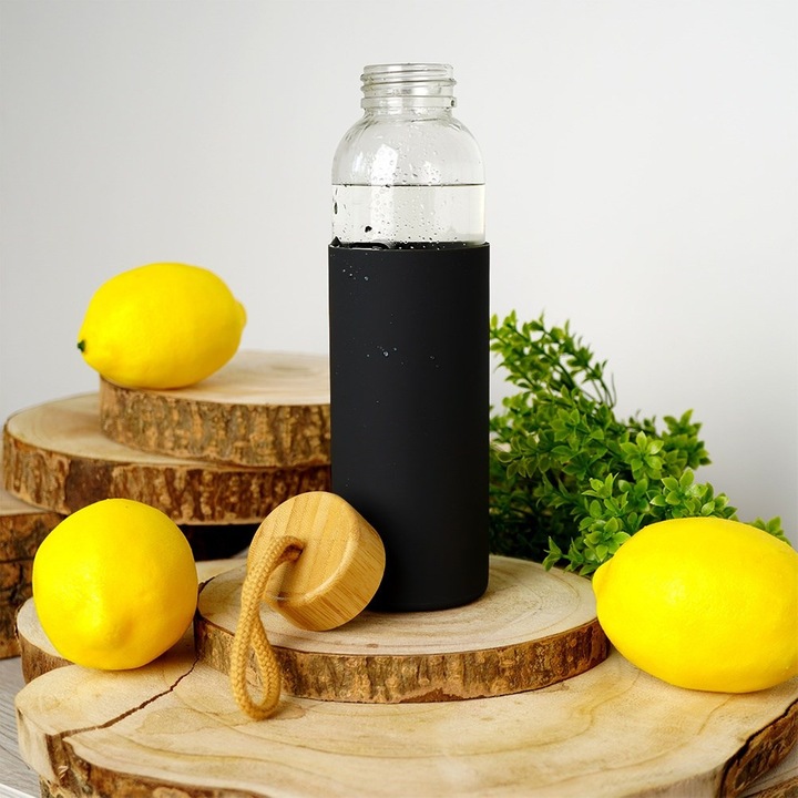 Butelka SZKLANA na napoje wodę sok lemoniadę koktajl smoothie bidon 0.6L