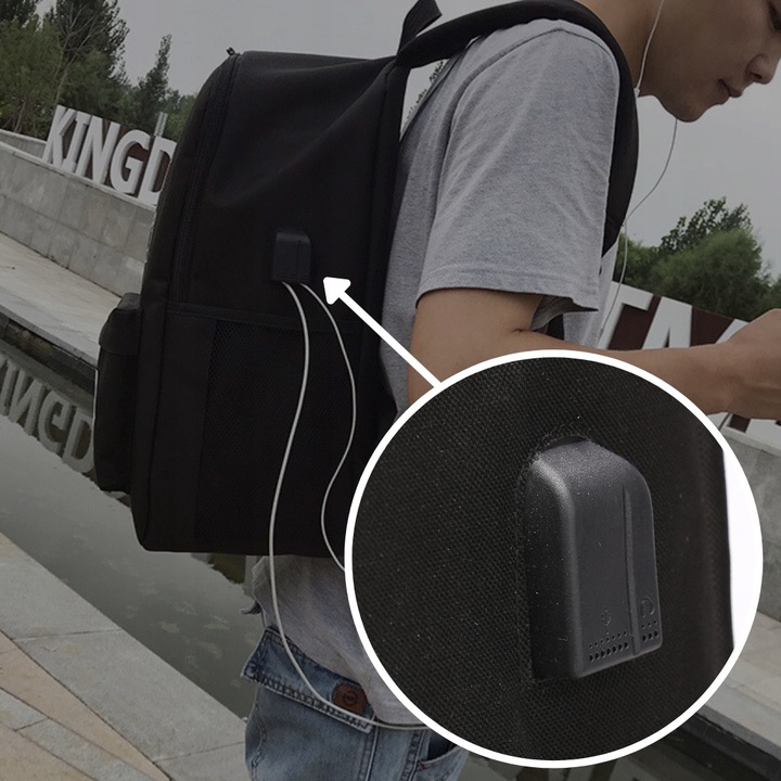 PLECAK SZKOLNY TORNISTER DO SZKOŁY MŁODZIEŻOWY ŚWIECĄCY ODBLASKOWY USB