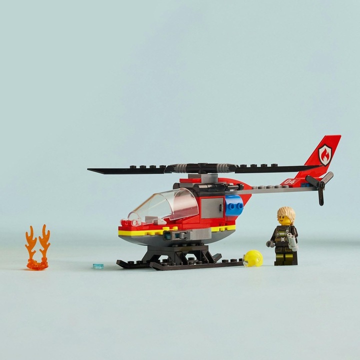 LEGO City Straż Pożarna 60411 Strażacki Helikopter Ratunkowy Armatki Wodne