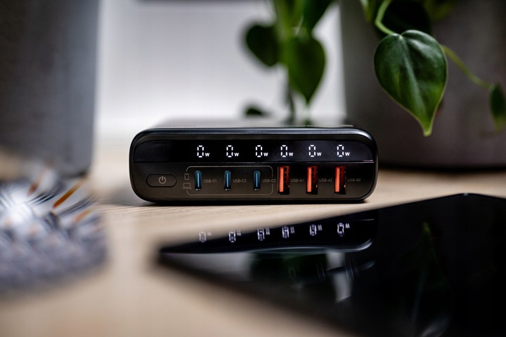 Ładowarka sieciowa z adapterami Newell GaN Tech T-power 140W 3xUSB-C 3xUSB