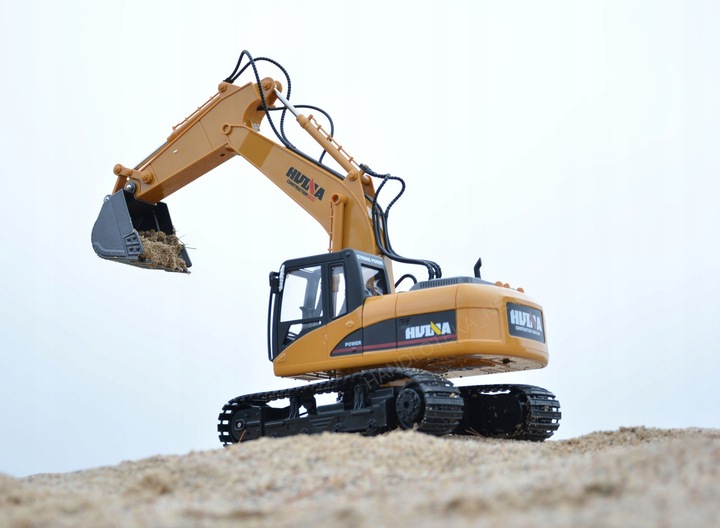 MOCNA KOPARKA ZDALNIE STEROWANA GĄSIENICOWA RC + CHWYTAK 2w1 METAL + PILOT