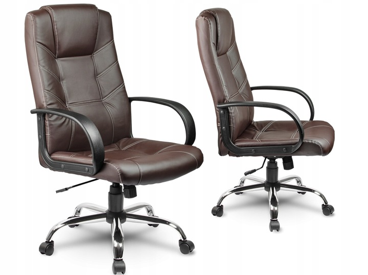 FOTEL BIUROWY OBROTOWY CHROM KRZESŁO SOFOTEL