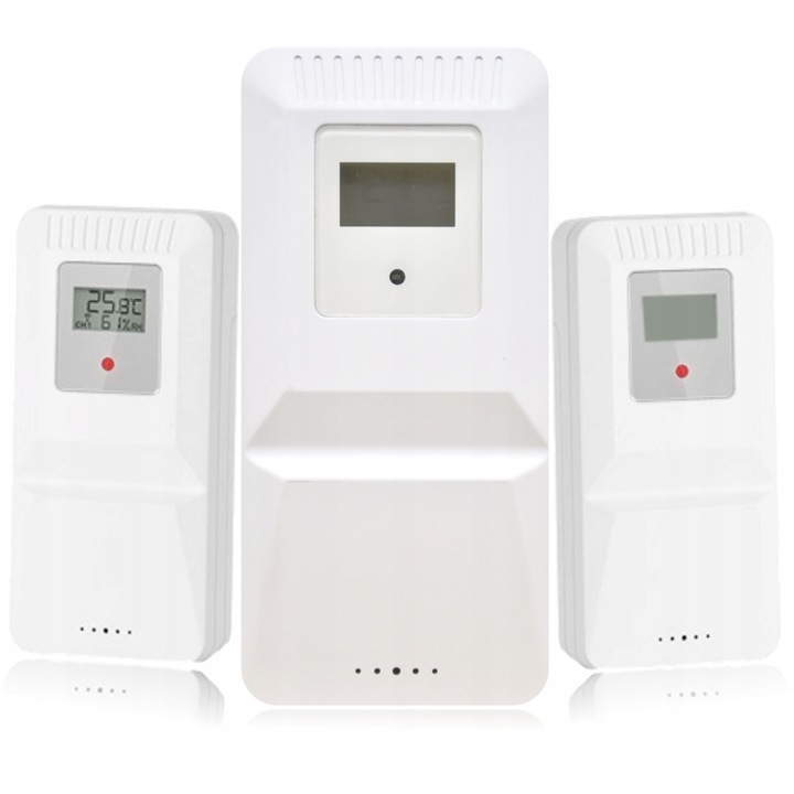 STACJA POGODOWA METEOROLOGICZNA WIFI 3 CZUJNIKI BUDZIK UV hPa TEMP