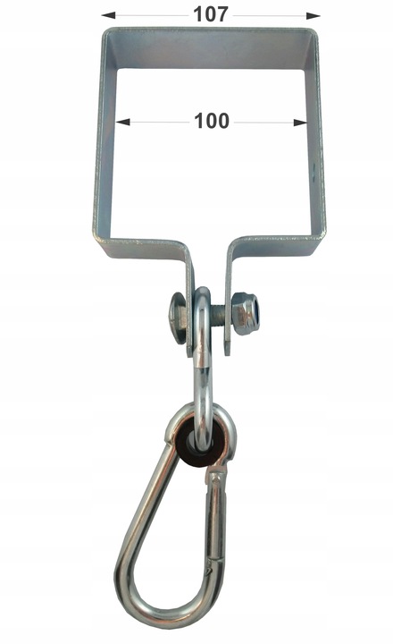 OBEJMA HAK HUŚTAWKOWY MOCOWANIE 100MM SREBRNA