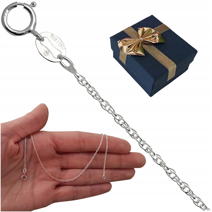 Łańcuszek srebrny Falsa corda 45cm 1.3mm 925