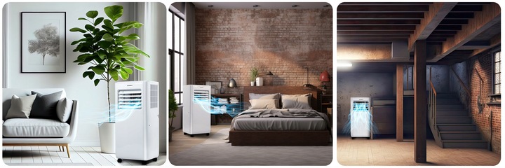 Klimatyzator Przenośny 2,9kW WiFi Osuszacz 40m2 26l BD-580