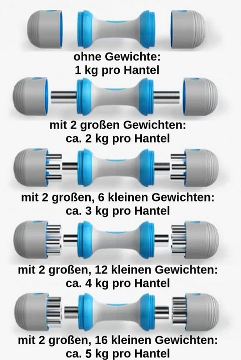 HANTLE REGULOWANE 2 X 5 KG ZESTAW STAL ANTYPOŚLIZGOWE SOLIDNE 10 KG
