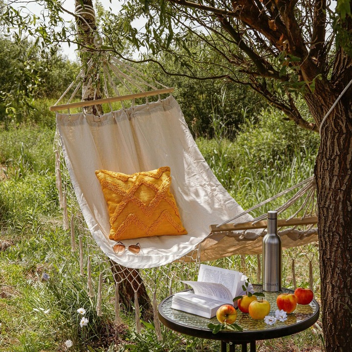 HAMAK Ogrodowy Beżowy 2 liny z POKROWCEM Zawieszenia Tadar Boho 300cm