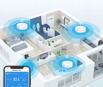 STACJA POGODY POGODOWA WIFI METEOROLOGICZNA TUYA ZEGAR 3 CZUJNIKI PROGNOZA