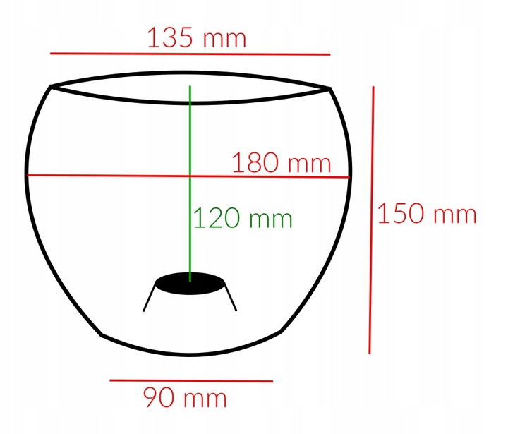 Osłonka szklana do storczyków KULA DUŻA STORCZYK