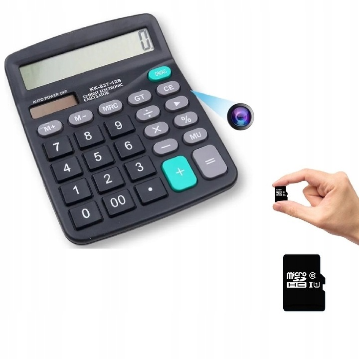 KALKULATOR MINI KAMERA SZPIEGOWSKA FULL HD WIFI