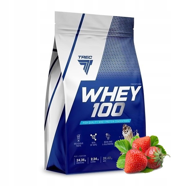 PYSZNE BIAŁKO WPC Trec Whey 100 700g PROTEINY NA MASĘ MIĘŚNIE DO TRENINGU