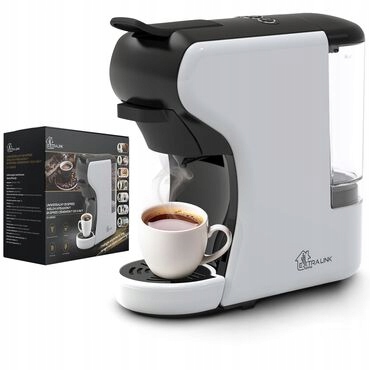 Ekspres wielokapsułkowy Extralink Home, 6 systemów kapsułek, czarno-biały