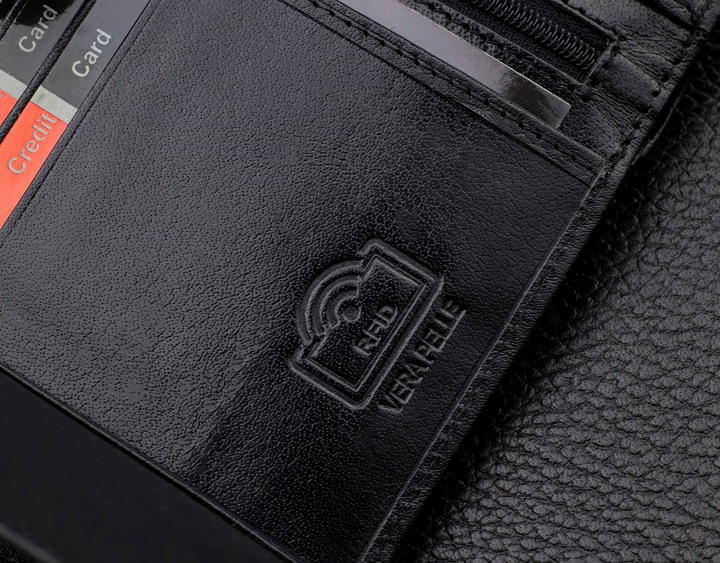 Portfel Męski Pierre Cardin Skórzany Czarny RFID Torebka Certyfikat Q1