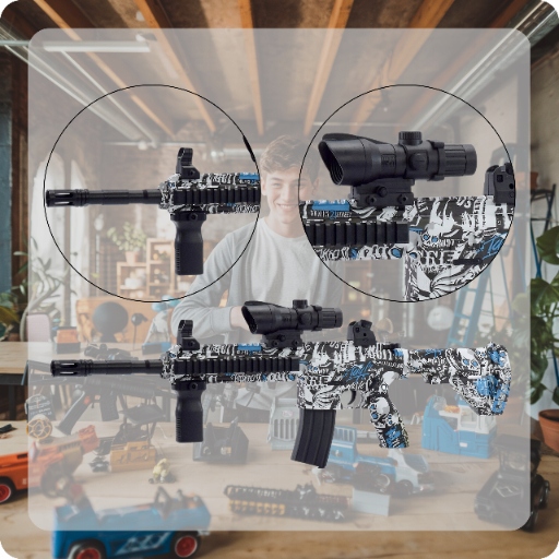 BEZPIECZNY WIELKI KARABIN NA KULKI ŻELOWE AUTOMAT MASZYNOWY PISTOLET BROŃ