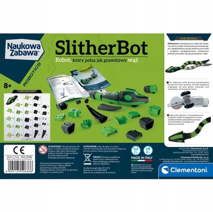 Clementoni 50686 Robotics Naukowa zabawa Slither Bot