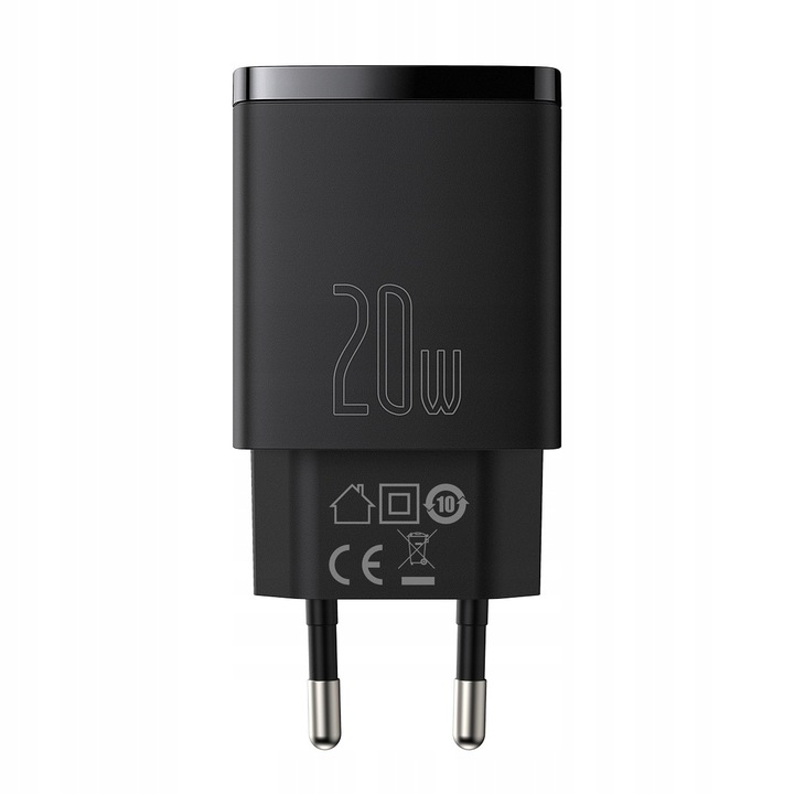 BASEUS SZYBKA ŁADOWARKA DO TELEFONU ZASILACZ USB USB-C TYP-C 20W PD QC 3.0