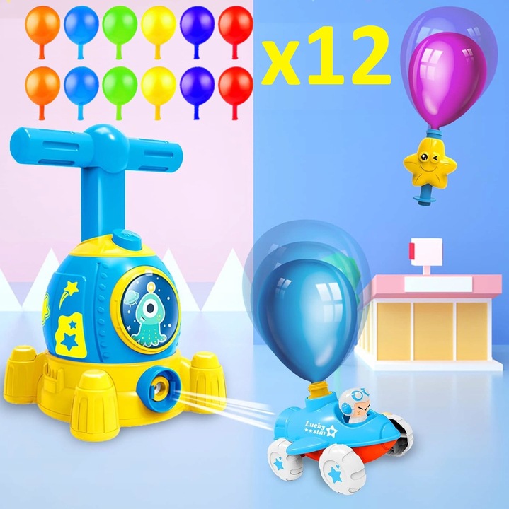 Samochód WYRZUTNIA BALONÓW XXL DUŻY ZESTAW Rakieta AUTKA AERODYNAMICZNE