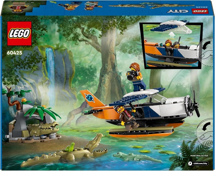 LEGO City 60425 Wodolot badaczki dżungli klocki figurki torba prezentowa