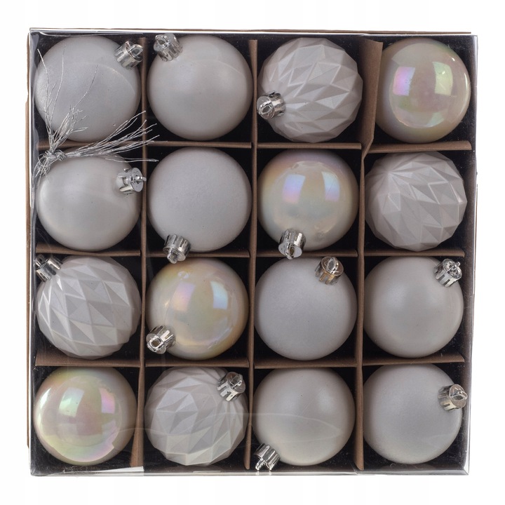 BOMBKI CHOINKOWE NIETŁUKĄCE BOMBKA NA CHOINKĘ OZDOBY ŚWIĄTECZNE ZESTAW 16x