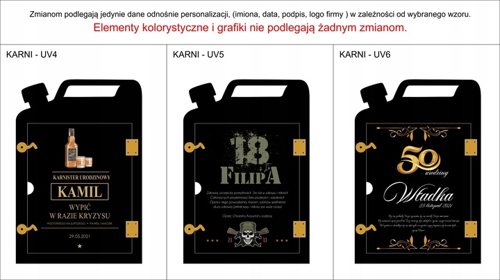 BAREK KANISTER 18 20 30 40 50 60 URODZINY NADRUK