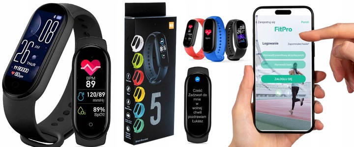 SMARTBAND M5 SMARTWATCH OPASKA PULS KROKI ROZMOWY