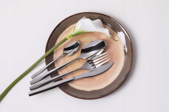 Sztućce Komplet na 6 osób Altom Design Planet srebrny połysk 24 elementy