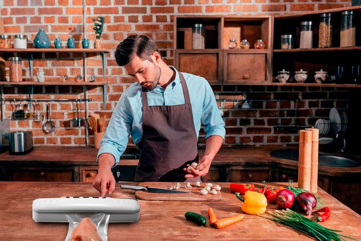 ZGRZEWARKA PRÓŻNIOWA DO ŻYWNOŚCI PAKOWARKA O MOCY 90W + ZESTAW WORKÓW XXL