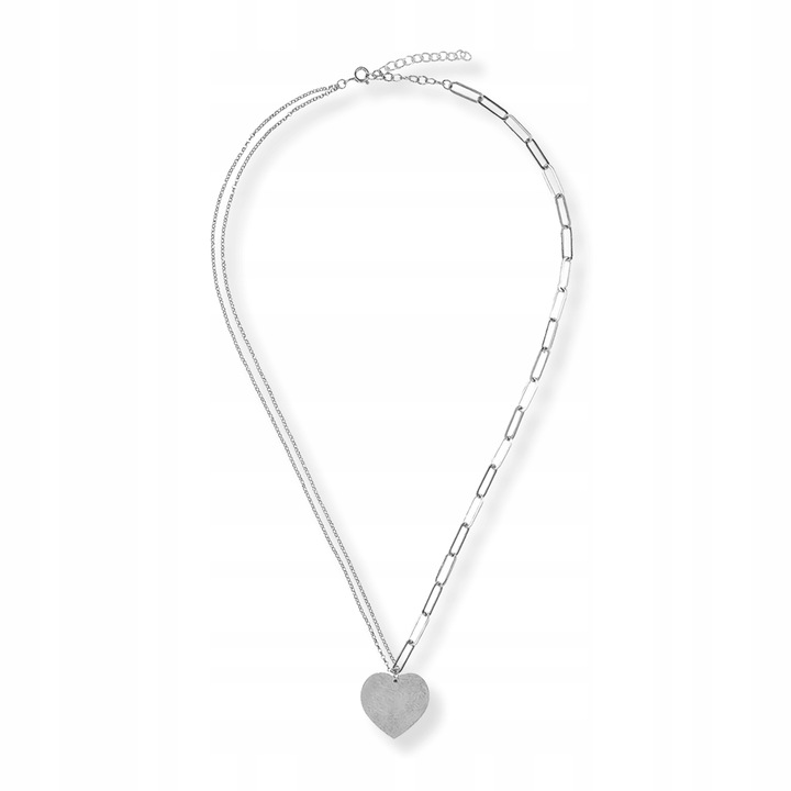 NASZYJNIK SREBRNY Z SERCEM