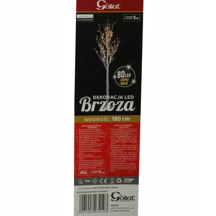 DRZEWKO 80 LED DEKORACJA ŚWIETLNA 180 CM