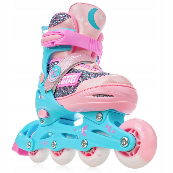 Rolki Regulowane RAVEN Etta 34-37 Kółka LED