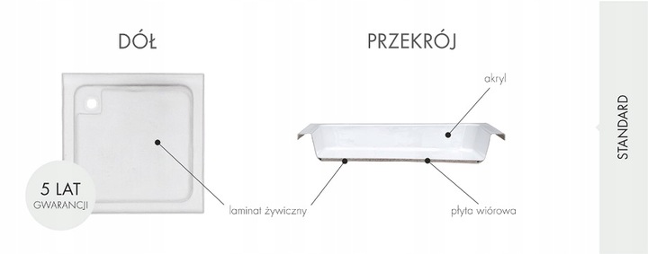 Schedpol Brodzik EKO 2.0 80x80x16 cm 3.320
