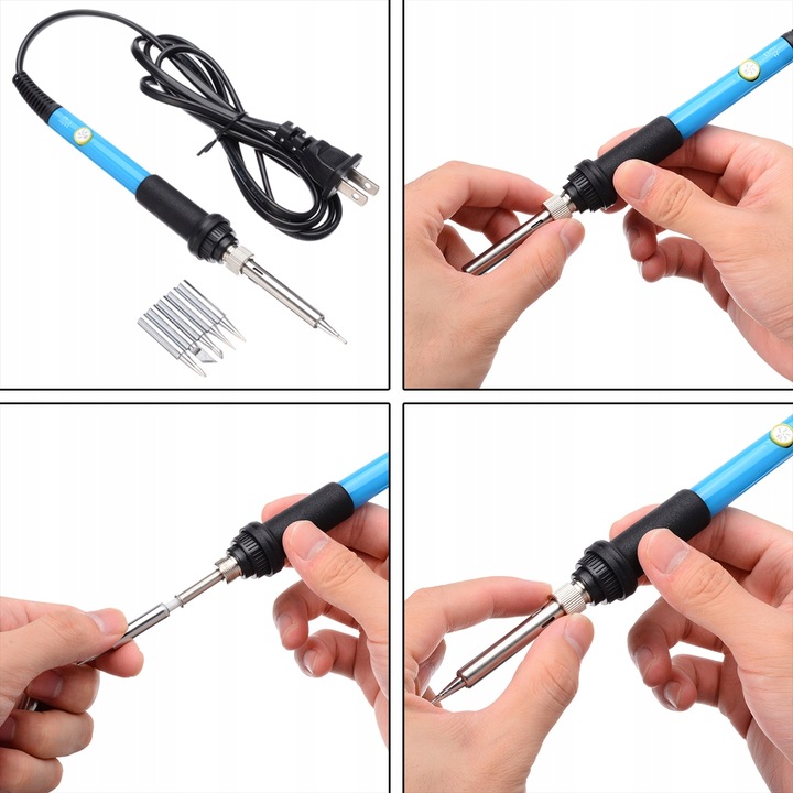 ZESTAW LUTOWNICZY LUTOWNICA PRECYZYJNA KOLBOWA Z REGULACJĄ TEMPERATURY 60W