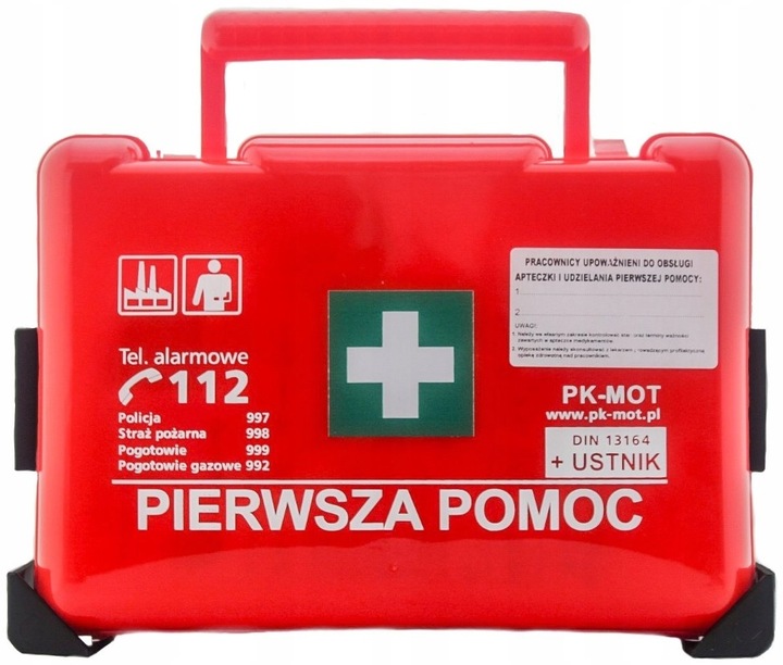 APTECZKA PIERWSZEJ POMOCY DO FIRMY BIURA ZAKŁADOWA ZESTAW + WIESZAK ŚCIENNY