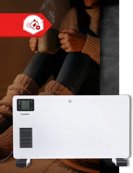 Grzejnik Konwektorowy Turbo Pilot Timer LCD Bardzo Mocny 2300W