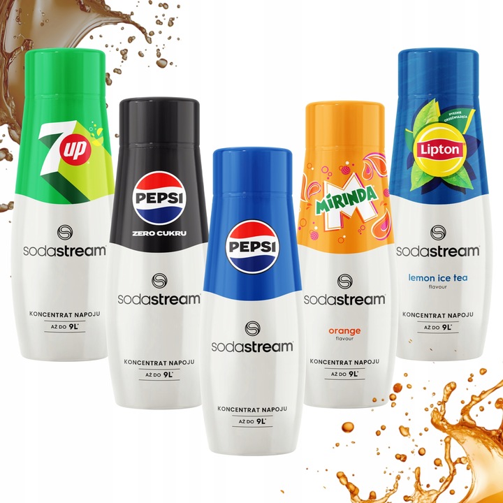 Syrop do saturatora wody Soda Stream Lipton Mirinda Pepsi 7up 5x440ml