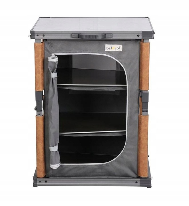 Szafka kempingowa składana pojedyncza sztywny blat Nancy - Bel Sol