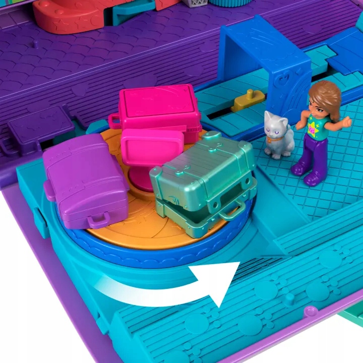 POLLY POCKET KOTOLOT ZESTAW KOCI SAMOLOT + 2 LALKI I AKCESORIA HWP19