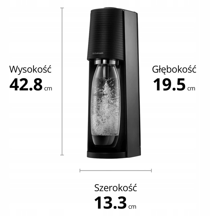 Saturator do wody Soda Stream TERRA Czarny + 2 butelki