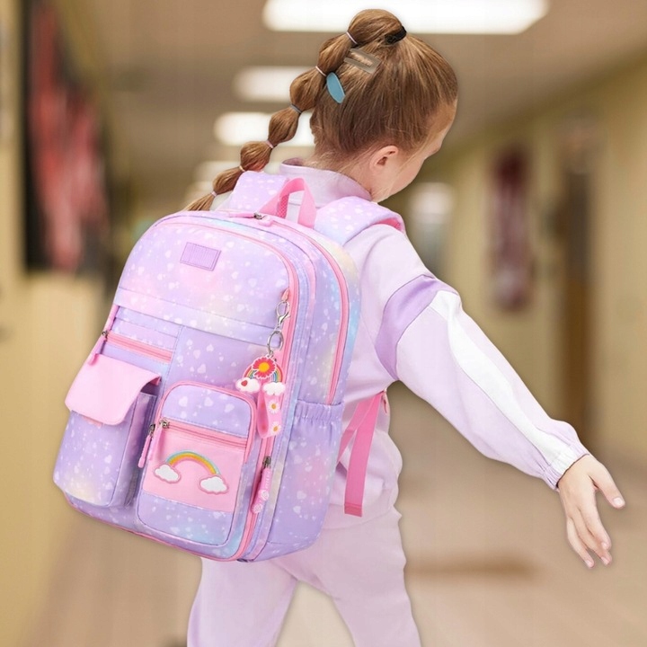 PLECAK SZKOLNY TORNISTER DLA DZIEWCZYNKI KLASA 1-3 WIELOKOMORY DO SZKOŁY