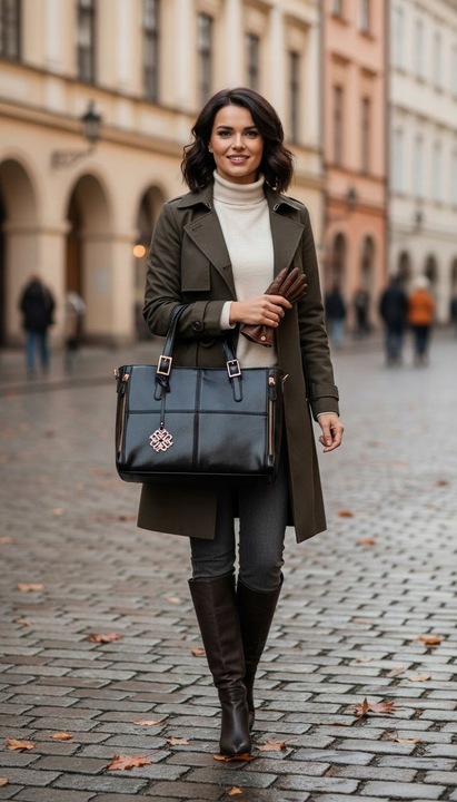 Torebka Damska do pracy SHOPPER MONNARI NA RAMIĘ Aktówka Czarna Premium